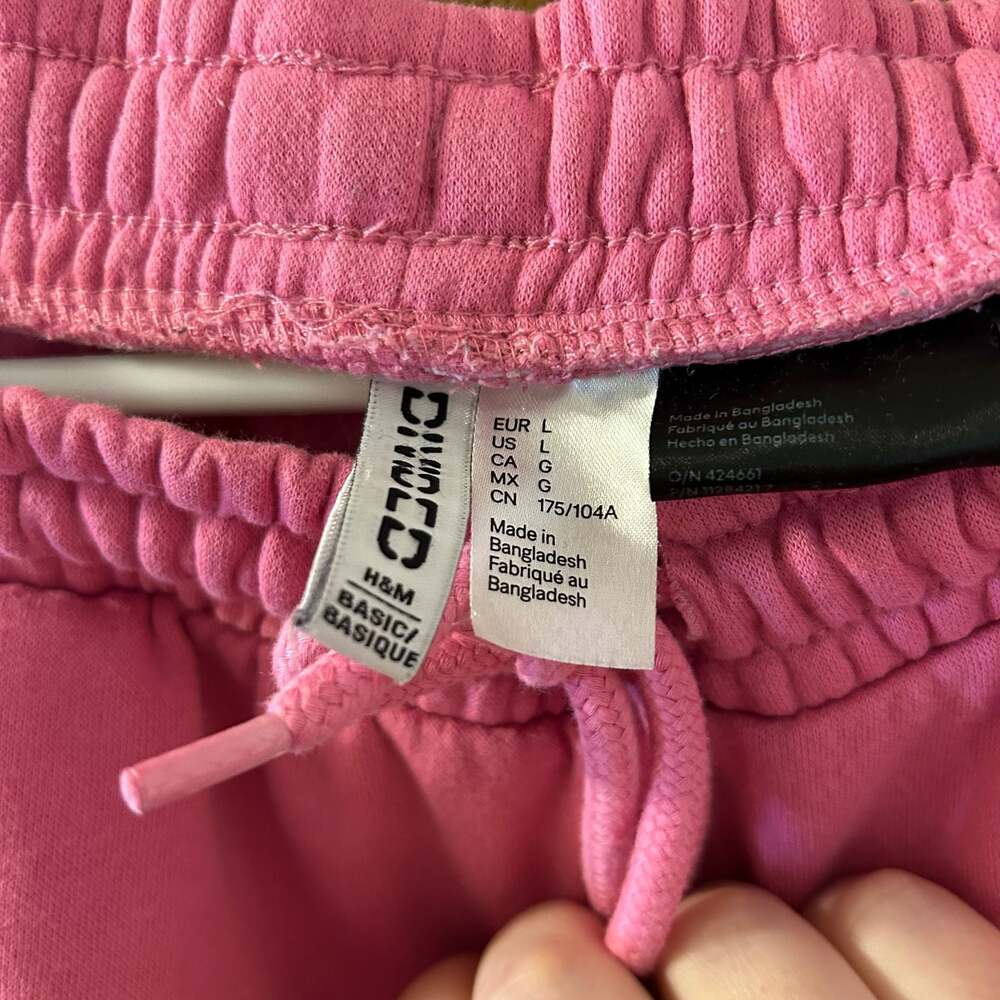 H&M Divided Pink Wide Leg Sweatpants Size Large - Picture 3 of 3